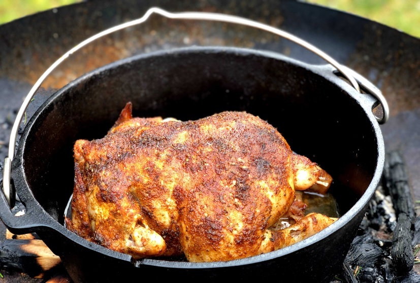 Hähnchen im Dutch Oven