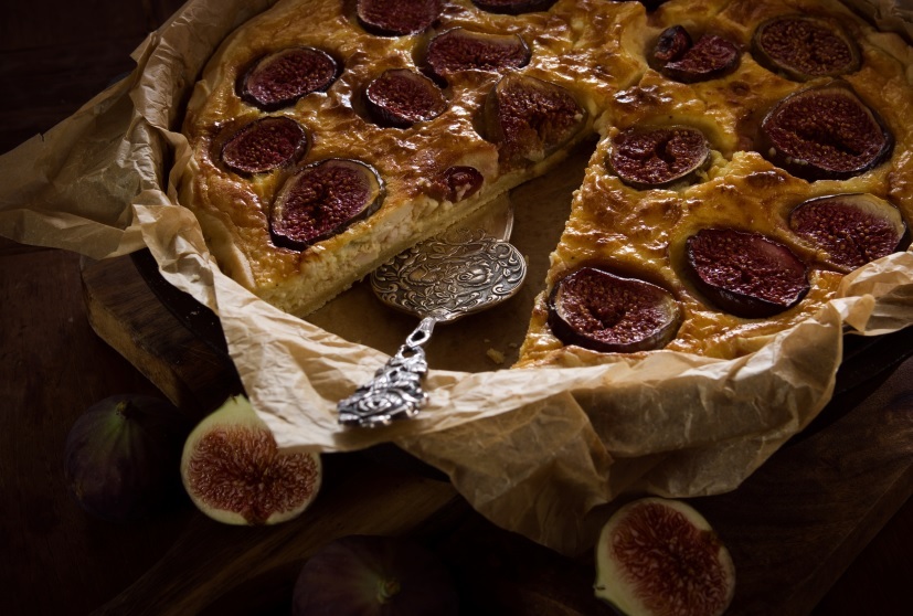 Ziegenkäse Feigen Quiche aus dem Dutch Oven