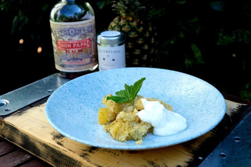 Ananas Crumble & Papas Mojito